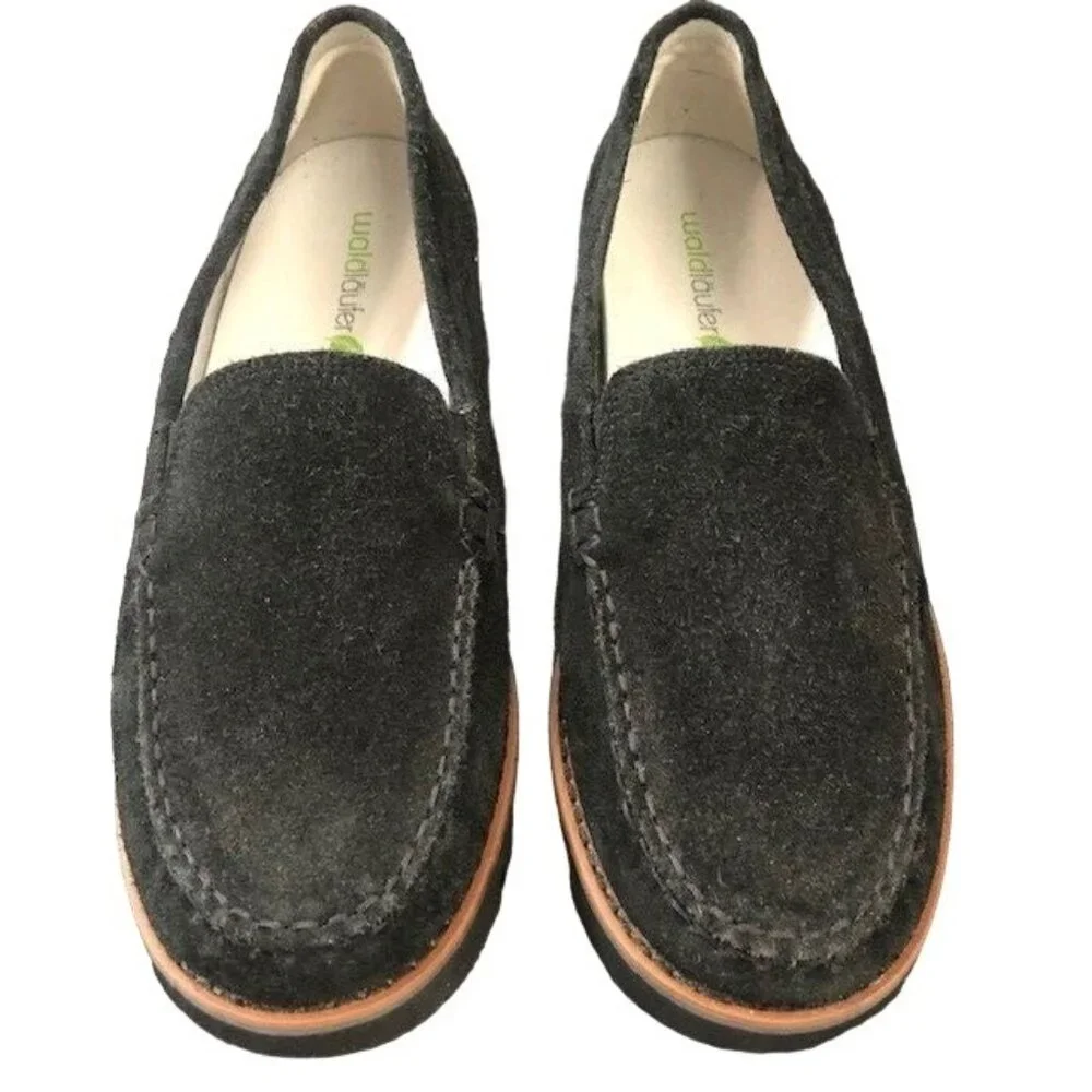 Black Suede Waldlaufer Helgi‎ Loafers 7.5-8